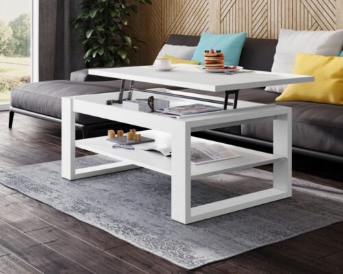 NUO Sofabord 110x65 cm | Justerbar Højde