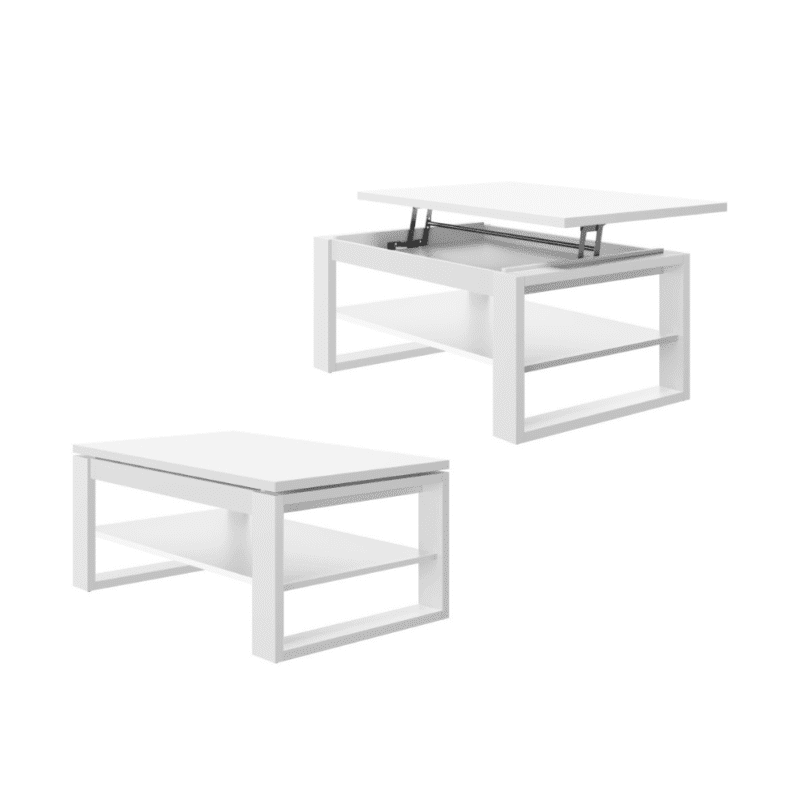 NUO – hæve:sænke sofabord i hvid