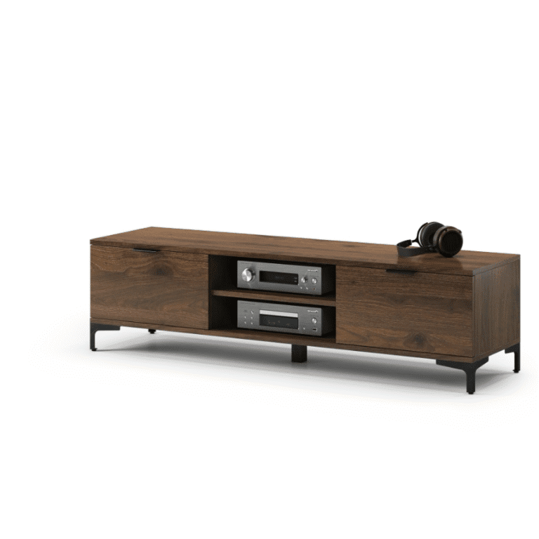 Tv-bænker - mørk eg - med ben