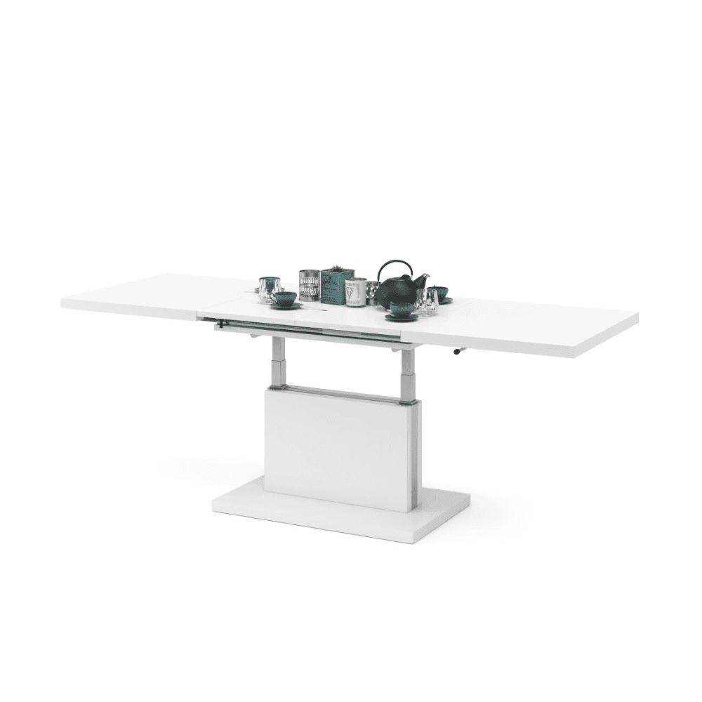 Sofabord og spisebord i ét med pneumatisk løft