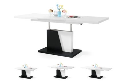 2-i-1 design – fungerer som både lavt sofabord og fuldt spisebord