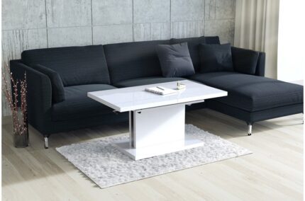 ASTON 2-i-1 Bord i Hvid Højglans