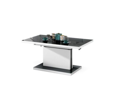 Moderne bord med udtræk og glas