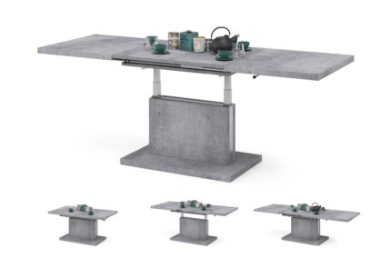 ASTON Hæve-sænke-bord 120-200 cm – Beton-finish