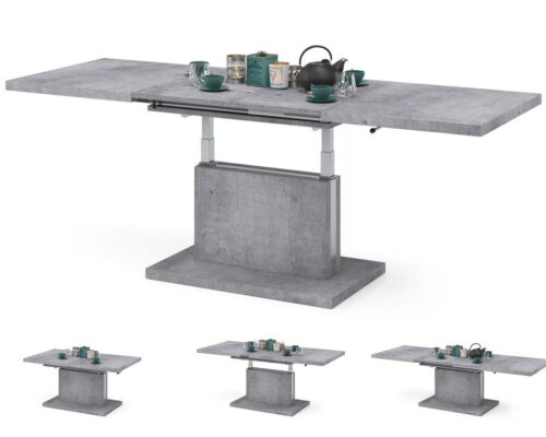 ASTON Hæve-sænke-bord 120-200 cm – Beton-finish