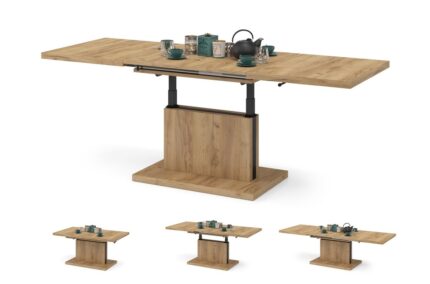 Multifunktionelt udtræksbord ASTON 120-200 cm – Varm Eg