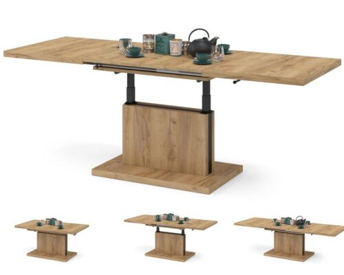 Multifunktionelt udtræksbord ASTON 120-200 cm – Varm Eg