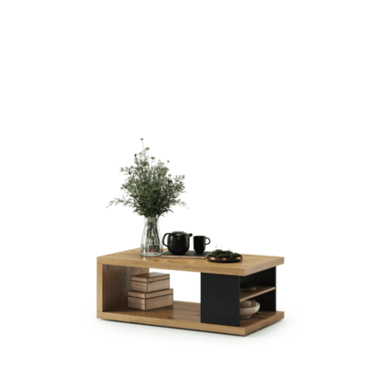 Moderne 110 cm bredt sofabord i varm Artisan Eg