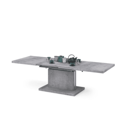 ASTON bordet i beton-look udtrukket til 200 cm med plads til hele familien.