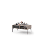 RIMINI – moderne sofabord med sorte riflede detaljer