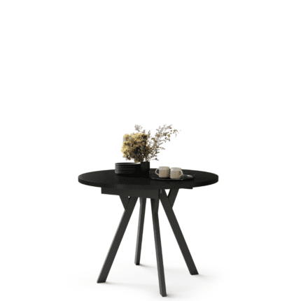 ALMO – moderne rundt spisebord helt i sort