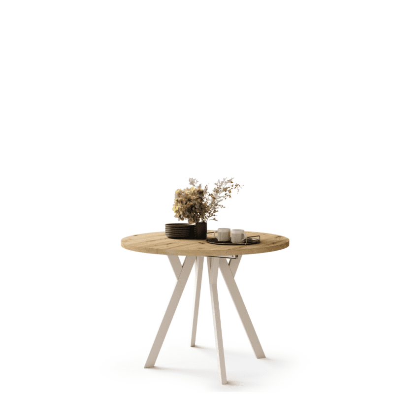 rundt spisebord eg beige