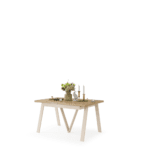 AVERY – Stort spisebord i Artisan Eg med champagne-beige stel