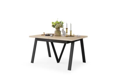 Spisebord - udtræksbord 140-290 cm - metalben