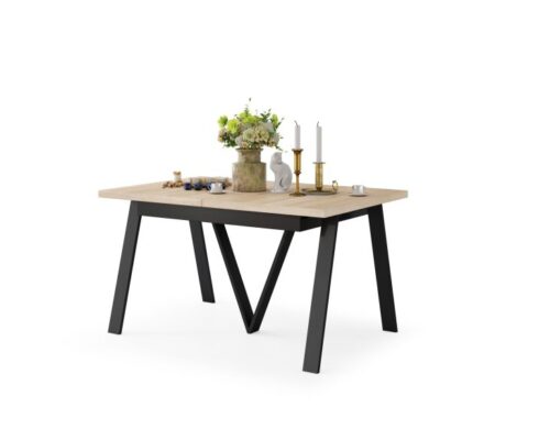 Spisebord - udtræksbord 140-290 cm - metalben