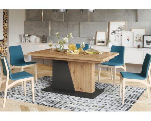 Spisebord med synkront udtræk