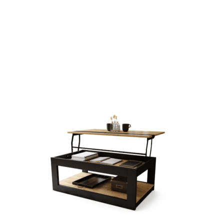 LUSSO Hæve-/sænke Sofabord | Artisan Eg & Sort | Moouey