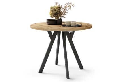 Rundt spisebord med udtræk 100-200 cm