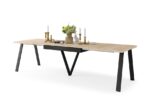 Spisebord - udtræksbord 140-290 cm - metalben