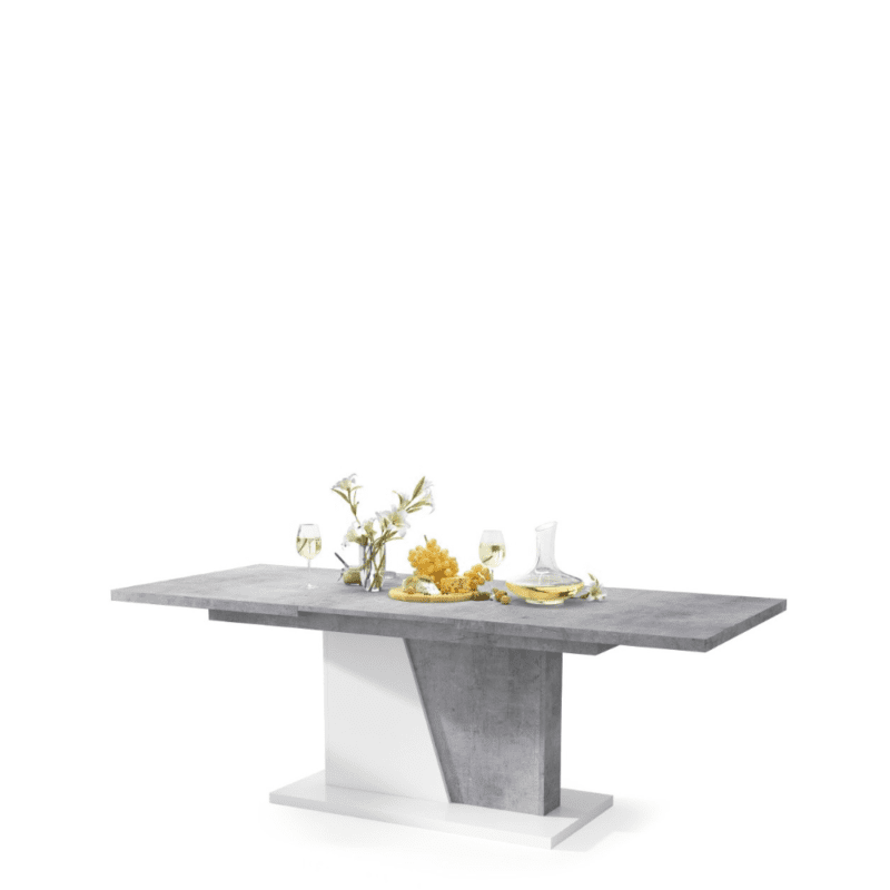 NOBLE NOIR spisebord med sokkel | Moderne to-farvet base