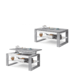 NUO Hæve-/sænke Sofabord | Beton & Hvid | Moouey