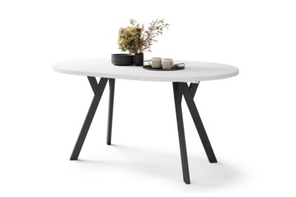 Rundt spisebord på 100 - 200 cm - udtræksbord