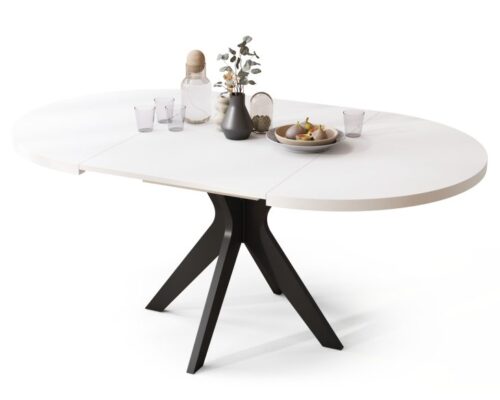 Rundt spisebord på 110-180 cm - udtræksbord