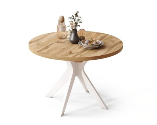 Rundt spisebord på 110-180 cm - udtræksbord