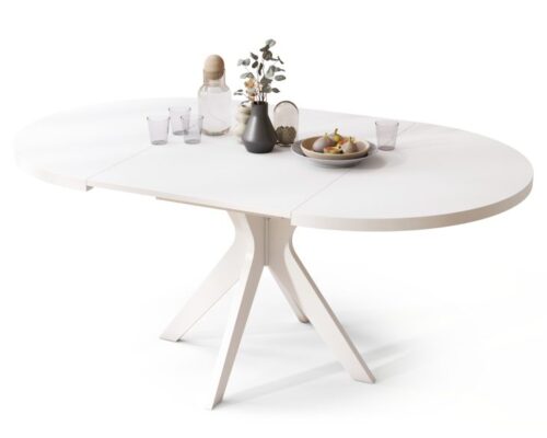 Rundt spisebord på 110-180 cm - udtræksbord