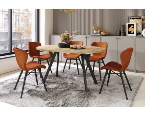 Rundt spisebord med udtræk 100-200 cm