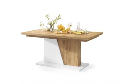 Spisebord med synkront udtræk 160-218 cm