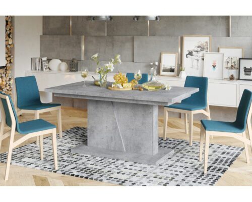 NOBLE NOIR Spisebord 160-218 cm - Spisebord med synkront udtræk