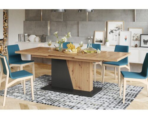 Spisebord med synkront udtræk