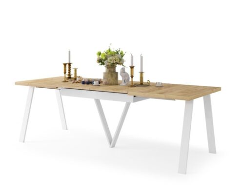 Spisebord med udtræk 180-230-280-330 cm x 90 cm x 76 cm - udtræksbord