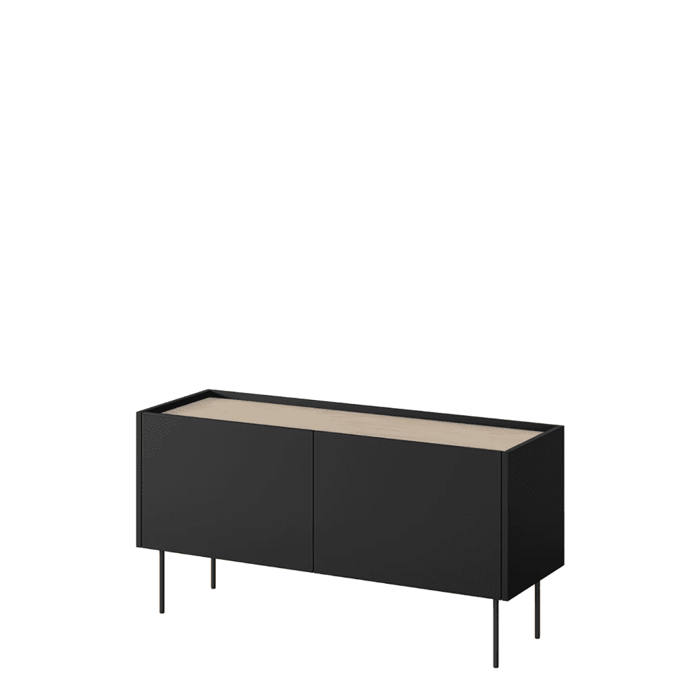 Tv-bænk med 2 låger