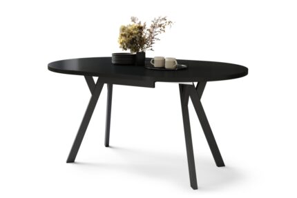 Rundt spisebord med udtræk 100-200 cm