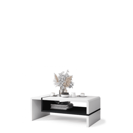 FOLK Sofabord 110 cm | Hvid Mat & Sort | Moouey