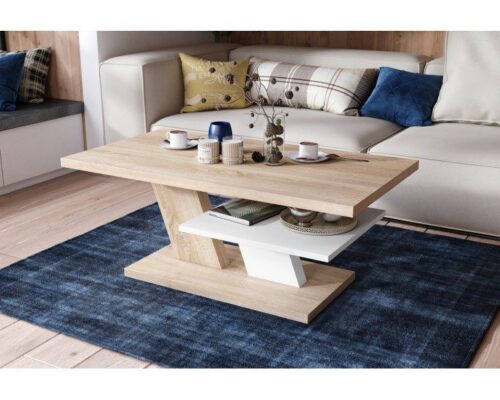 CLIFF Sofabord 110 cm | Sonoma Eg & Hvid | Moouey
