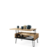 HAIRPIN S-90 – moderne hæve-/sænke sofabord i gylden eg