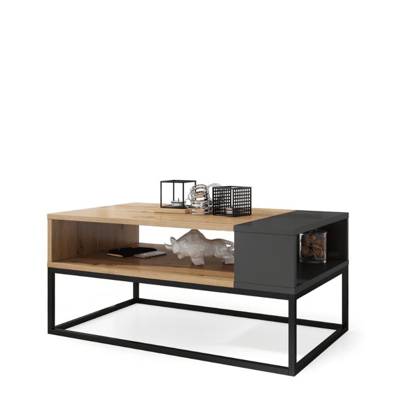 LYNX – moderne sofabord i Artisan Eg og antracit