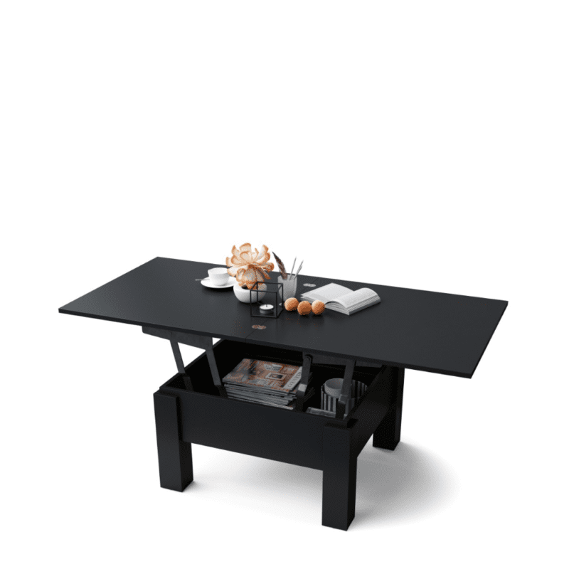 Minimalistisk sofabord design, der udnytter pladsen til fulde.