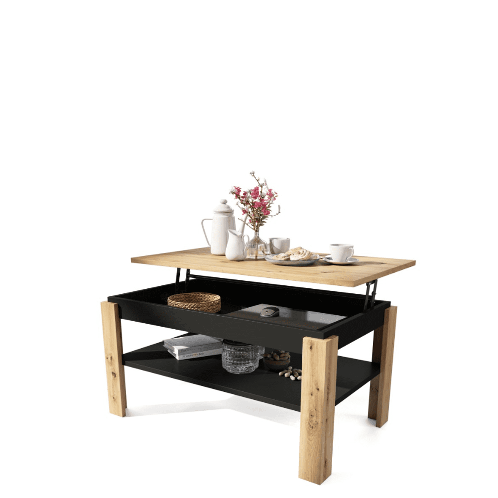 ASTI-P – moderne sofabord med løftefunktion i Artisan Eg