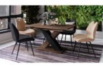Spisebord KARO Brun Eg Sort 140-180 cm - Billede 6