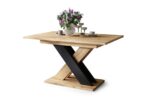 Spisebord KARO Gylden Eg Sort 140-180 cm - Billede 3