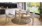 Spisebord FONTE Sonoma Eg Hvid - Billede 5