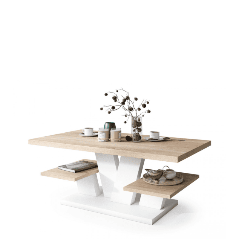 Moderne sofabord med hylder