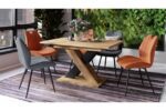 Spisebord KARO Gylden Eg Sort 140-180 cm - Billede 8