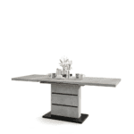 PIANO Spisebord i Lys Beton & Matsort