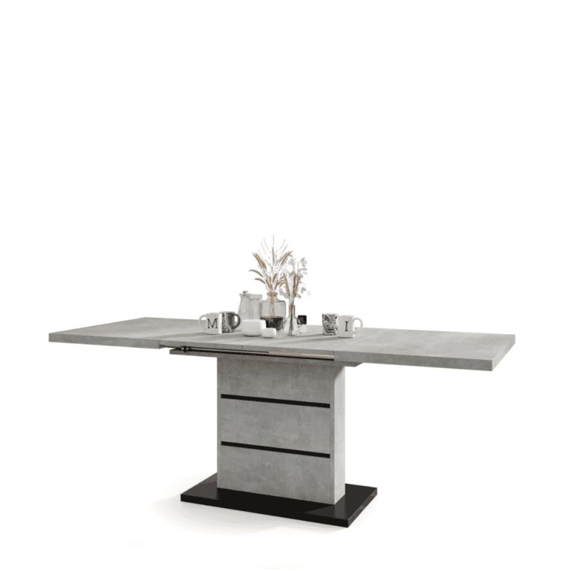 PIANO Spisebord i Lys Beton & Matsort