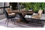 Spisebord KARO Brun Eg Sort 140-180 cm - Billede 5